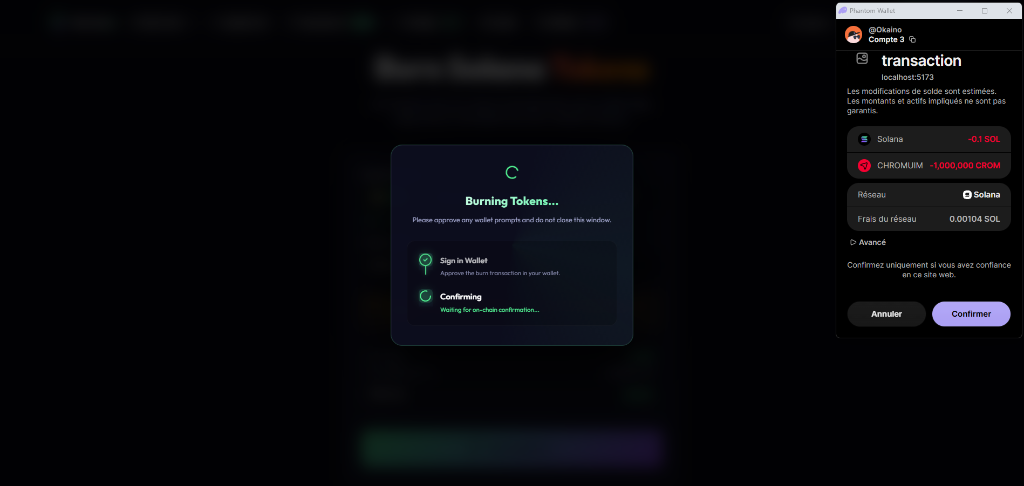 Authorize Transaction in Phantom Wallet